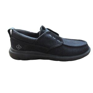 Sperry Mens Captains Moc Boat Seacycled Shoe Sneaker Size 8.5 Black Baja Slip On